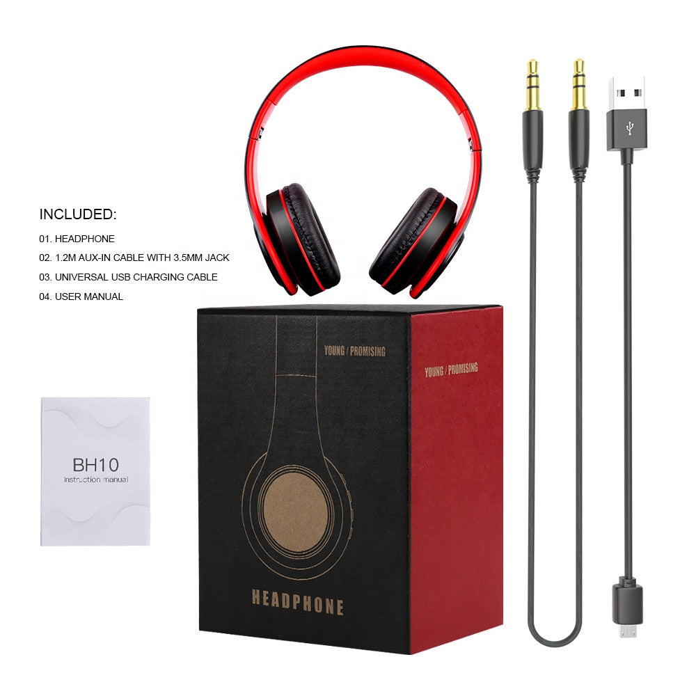Bluetooth Over-Ear Headphones - Wireless Headset with Microphone