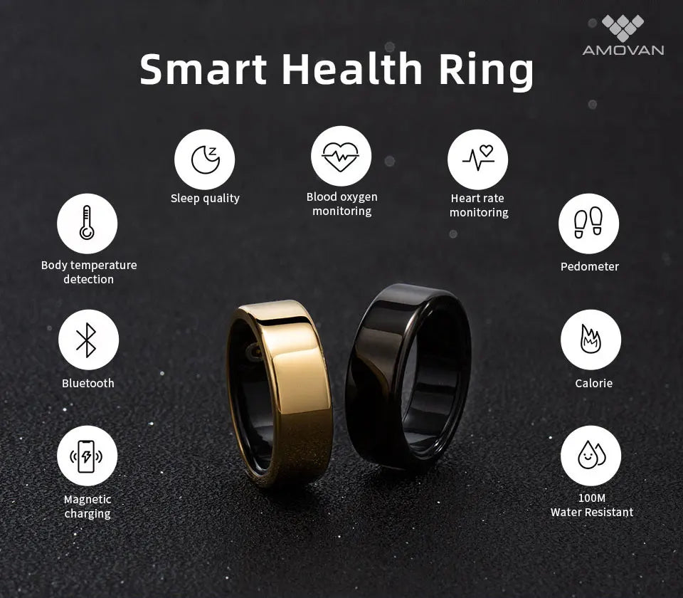 Smart Ring - Heart Rate, Blood Oxygen & Sleep Monitor
