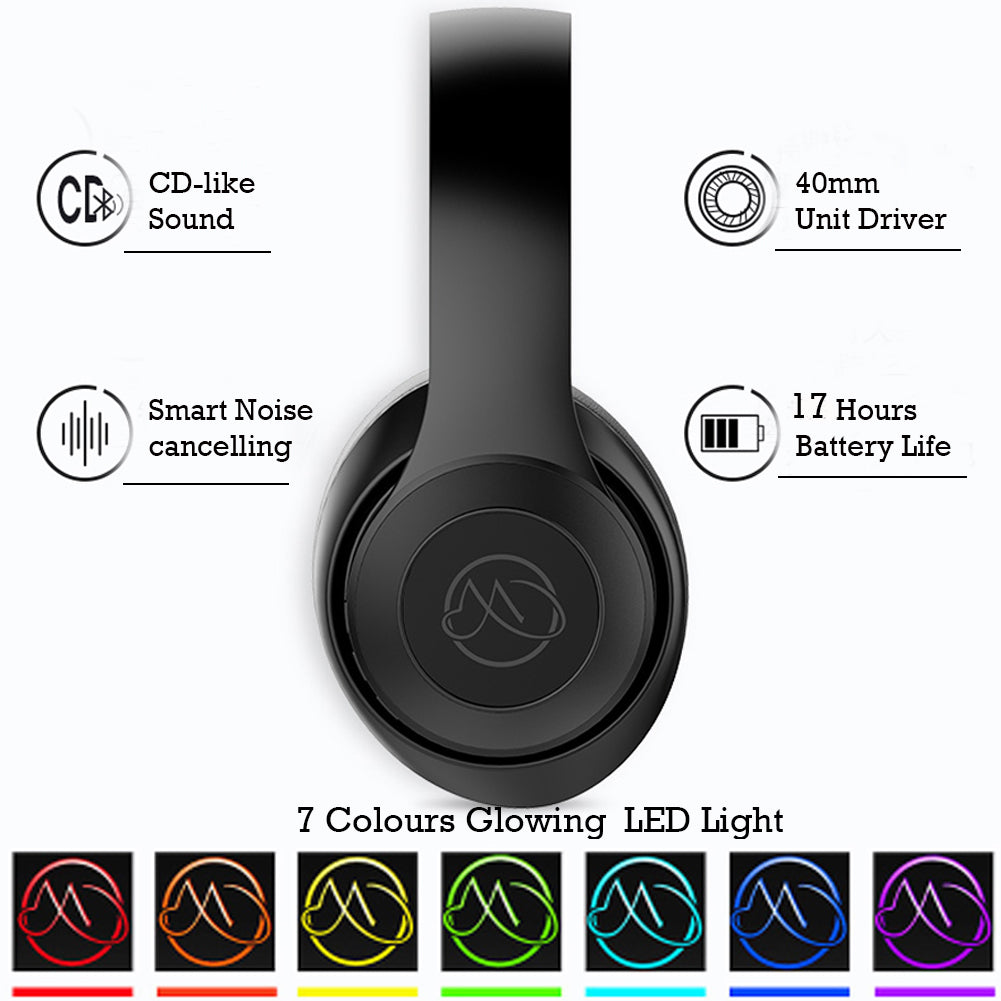 Bluetooth Over-Ear Headphones - Wireless Headset with Microphone