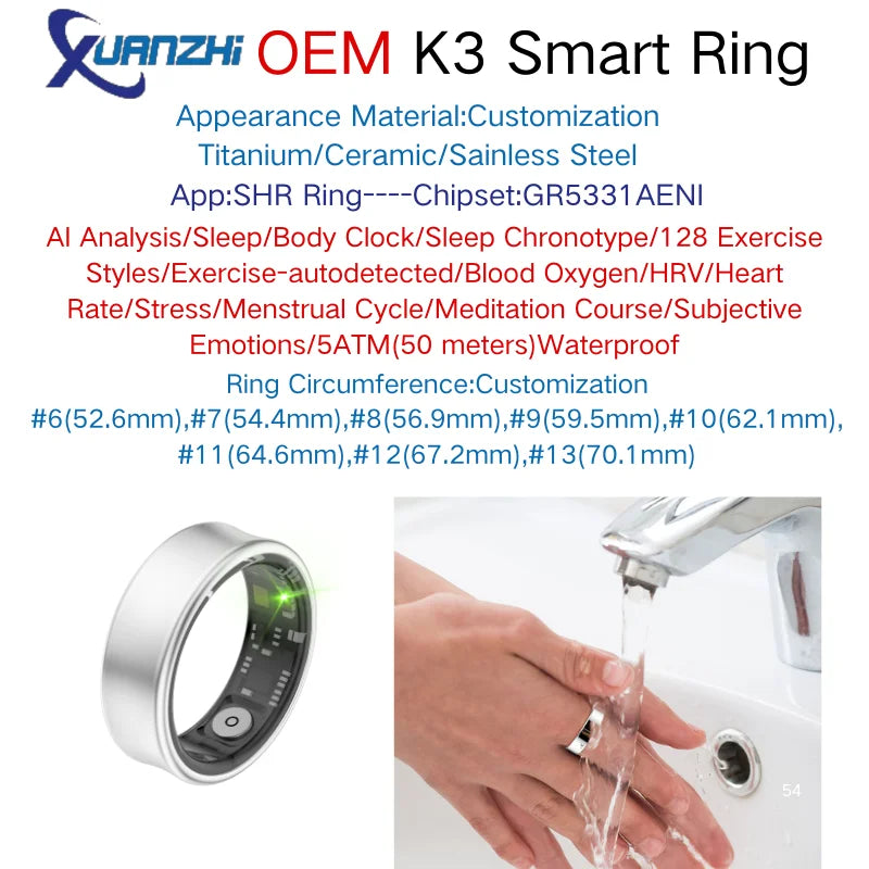 AI Health Ring - Heart Rate, Sleep & Activity Tracker