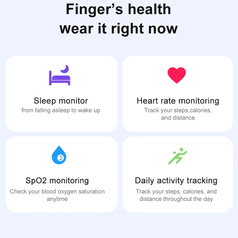 Sports Fitness Ring - Heart Rate, Blood Oxygen & Sleep Tracker