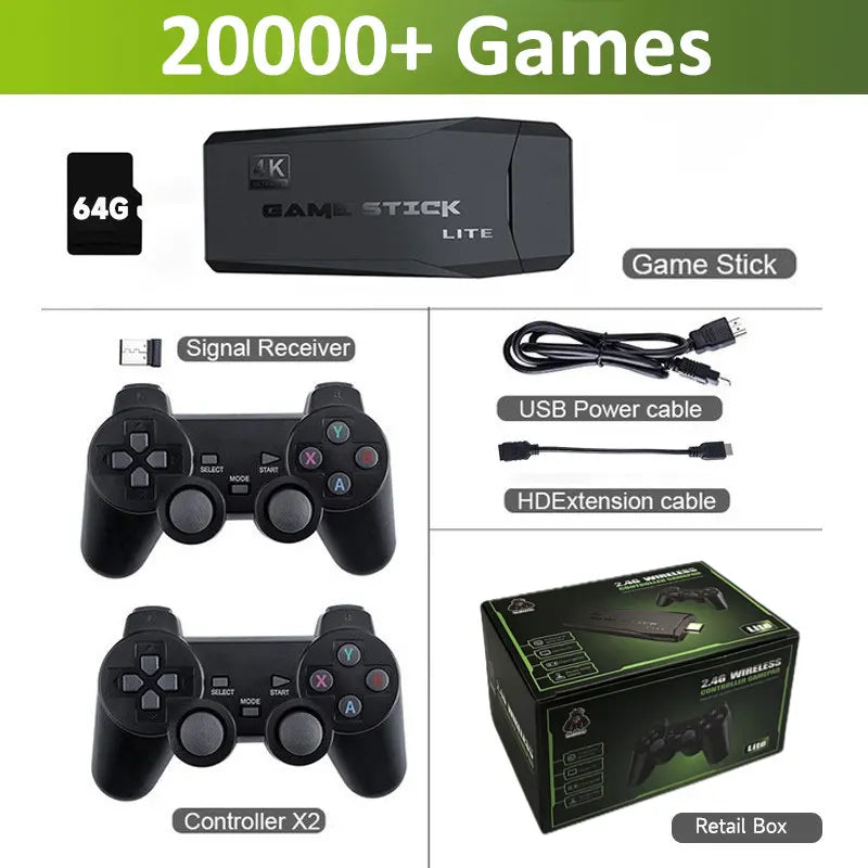 Retro Gaming Console Stick - 20,000+ Classic Games in 4K HDMI