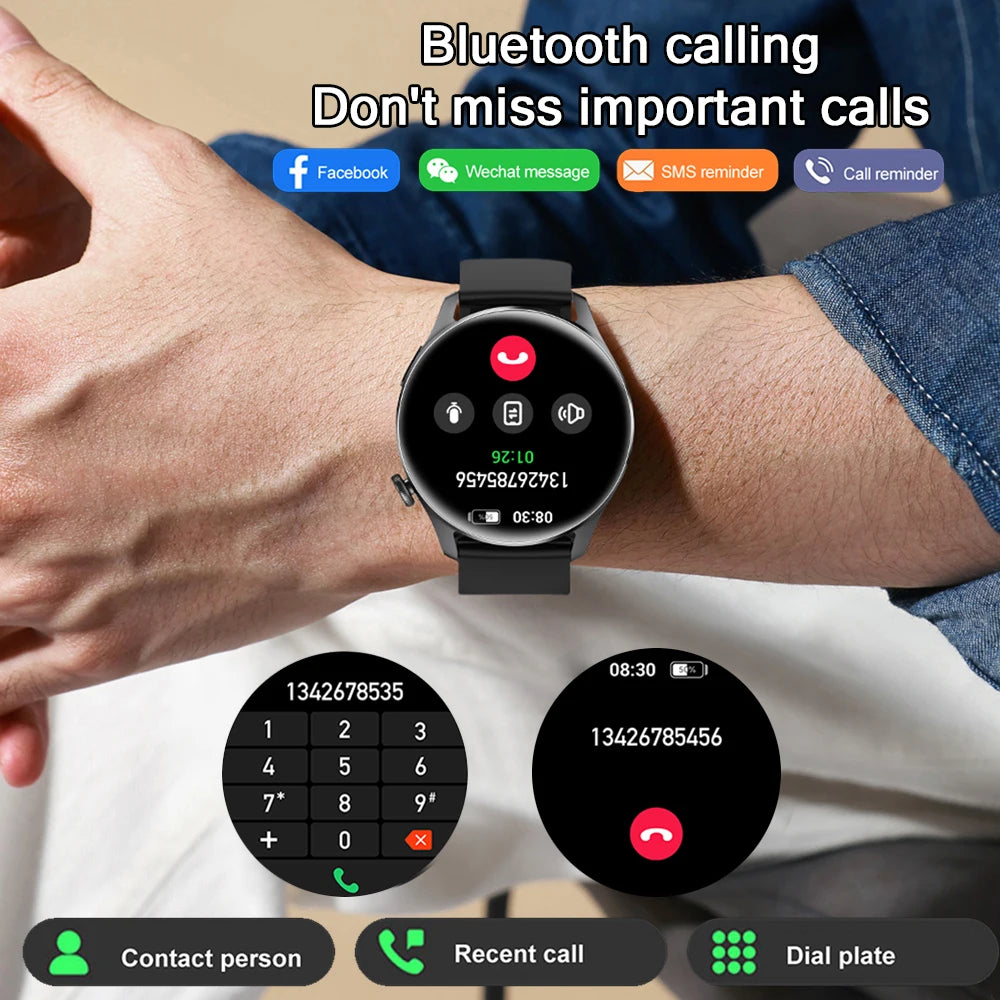 Men's Smartwatch - Heart Rate Monitor, Fitness Tracker & Bluetooth Calling