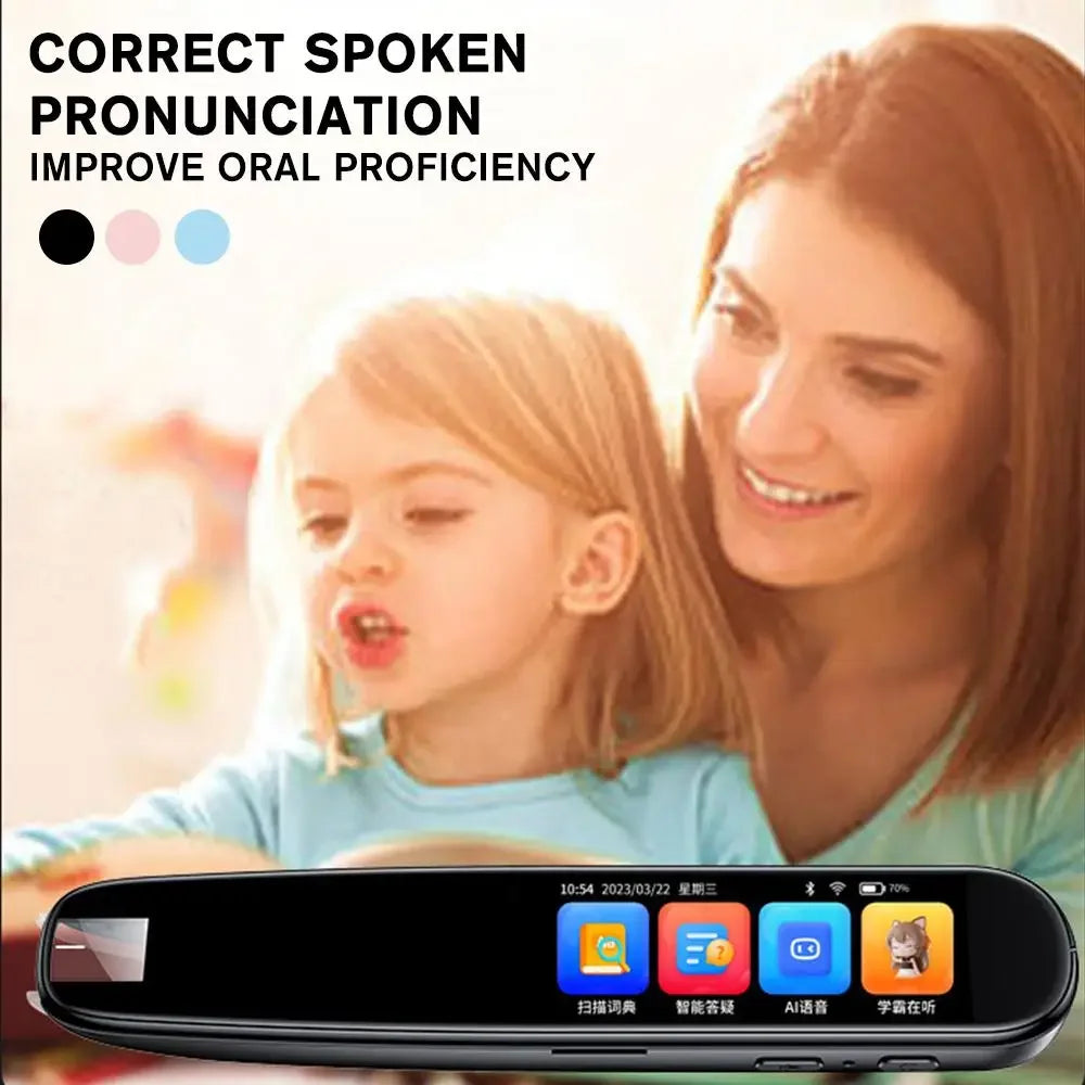 AI Translation Scanner Pen - 112 Languages with Voice & Text Recognition