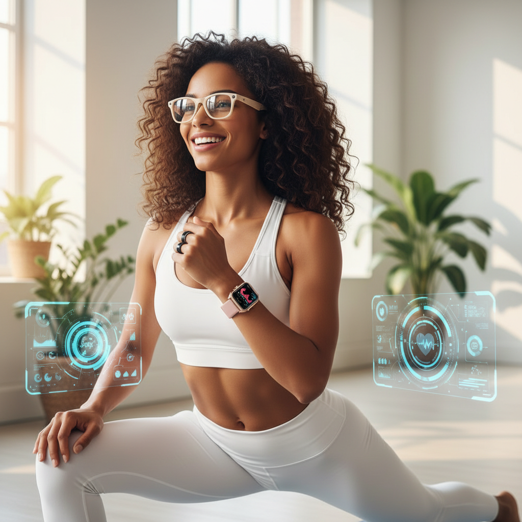 Luna in Yoga Setting with Store Wearables